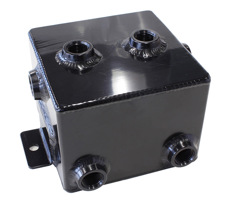 1.4 Liter Universal Fabricated Alloy Tank - Black Finish  5" Length x 5" Width x 4" Height