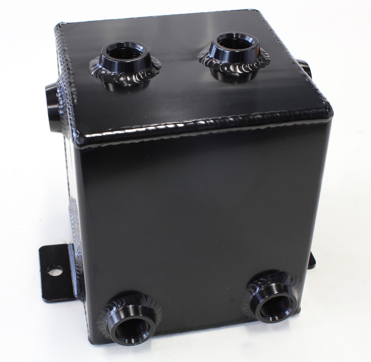 2.2 Liter Universal Fabricated Alloy Tank - Black Finish  5" Length x 5" Width x 6" Height