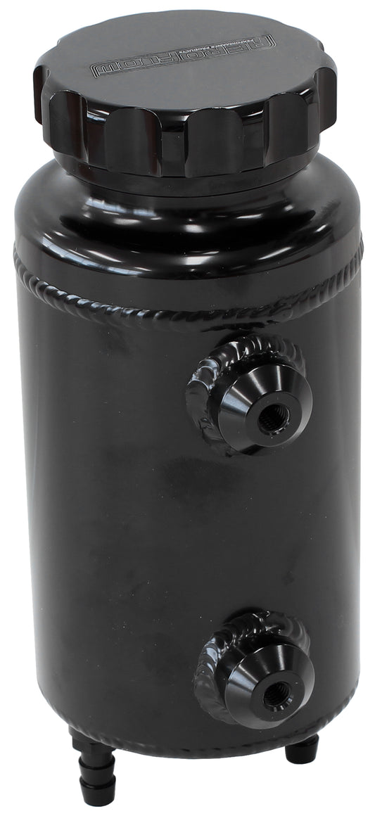 Universal 800mL Radiator Overflow Tank - Black Finish    7-1/2" Height x 3-1/2" Diameter