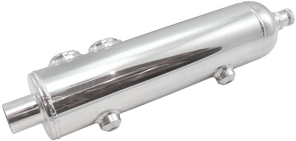 1.25L Universal Breather Tank - Polished Finish   16-3/8" Height x 3-1/8" Diameter, 2 x -12 ORB Ports