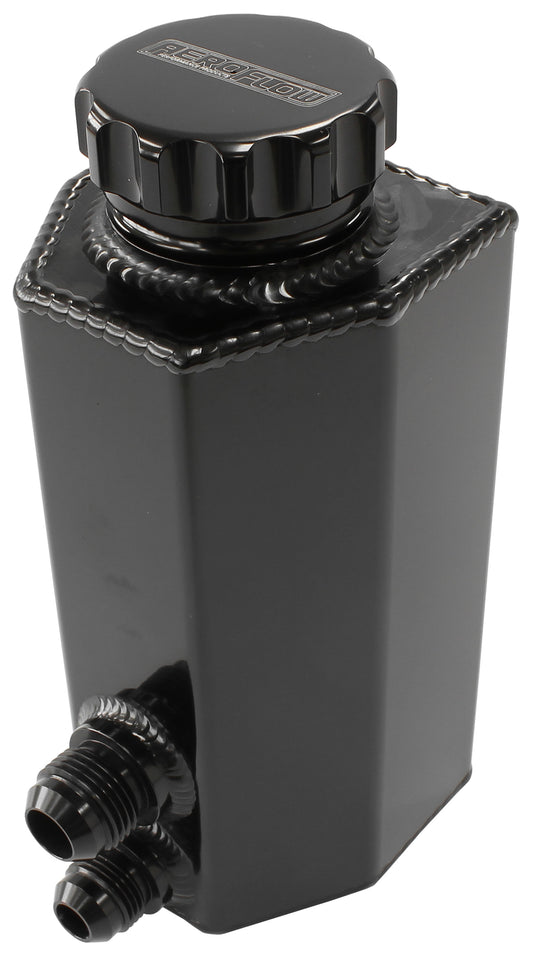 Universal Fabricated Power Steering Tank - Black   With -8AN & -10AN Ports, 660ml (22.5oz)
