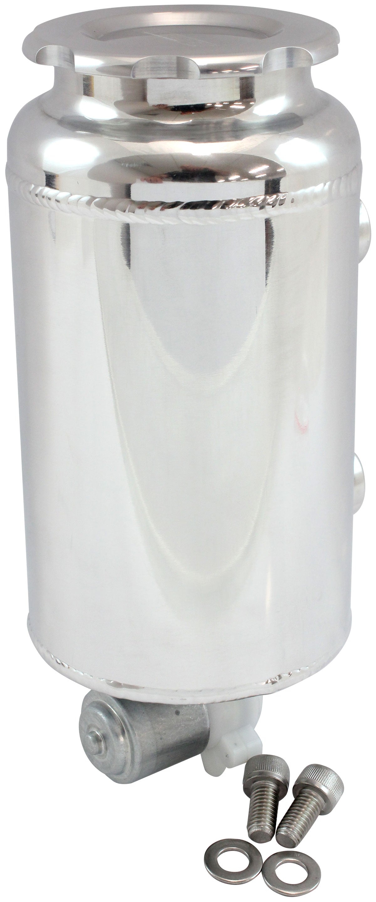 Fabricated Alloy Washer Tank with Motor & Low Profile Cap - Polished   Universal Round Tank