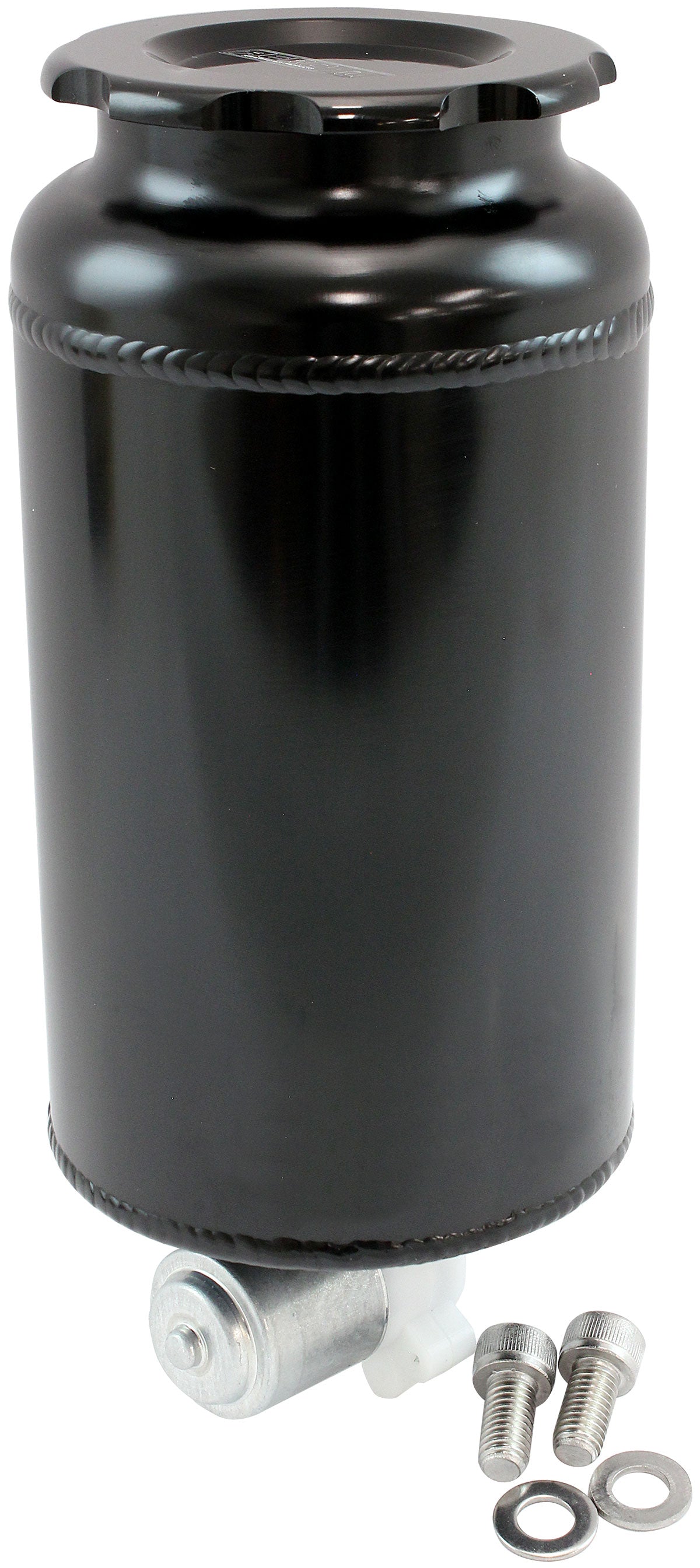 Fabricated Alloy Washer Tank with Motor & Low Profile Cap - Black   Universal Round Tank