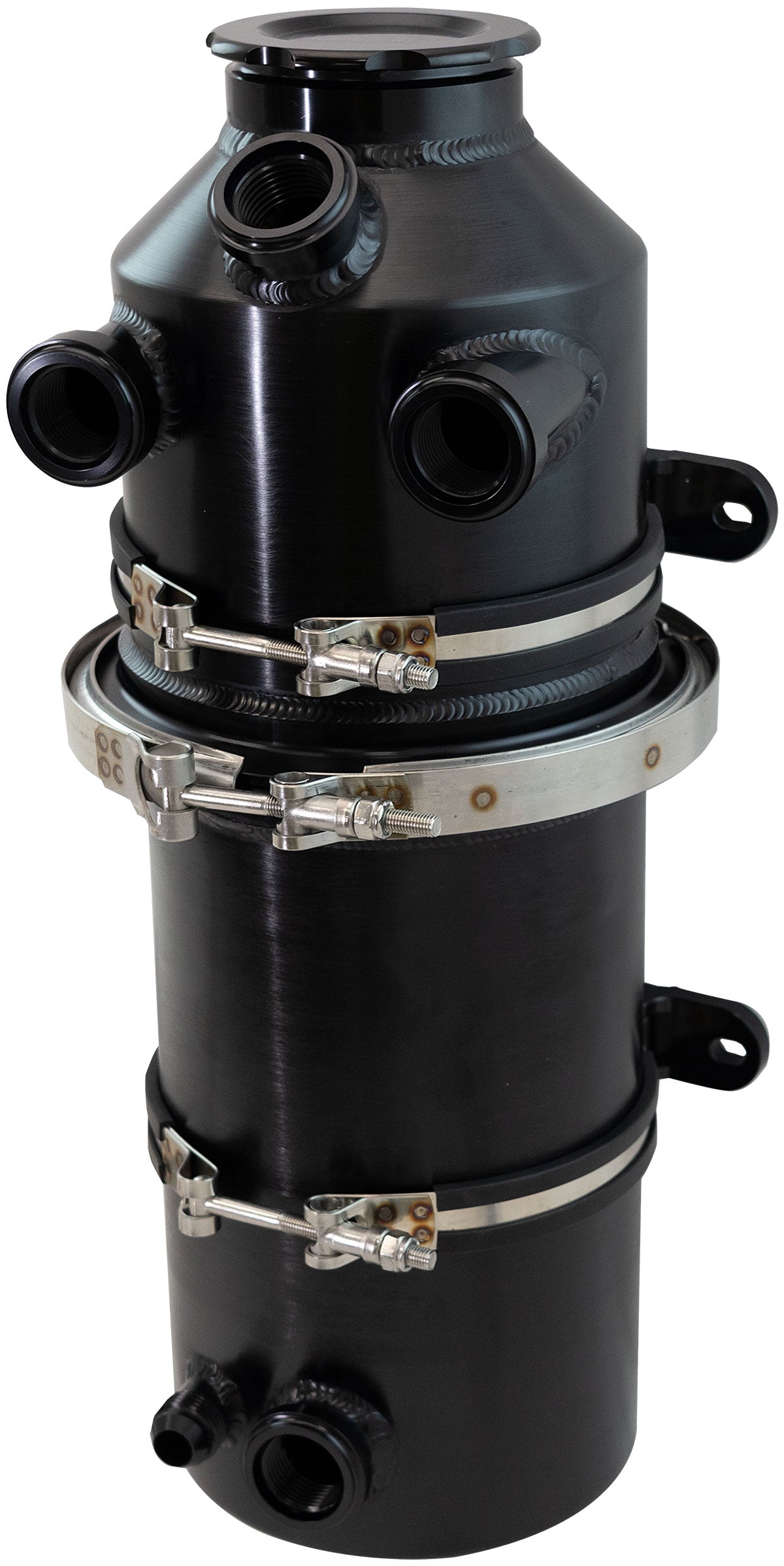 Aeroflow Dry Sump Tank - 7.5 Litre (2 Gallon), Black Finish    19.5" (495mm) Height x 6" (152mm) Diameter