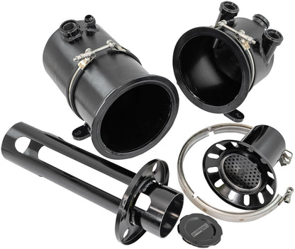 Aeroflow Dry Sump Tank - 7.5 Litre (2 Gallon), Black Finish    19.5" (495mm) Height x 6" (152mm) Diameter