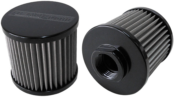 Aeroflow Stainless Steel Billet Breather  -10AN Female, Black Finish