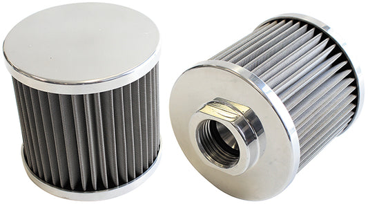 Aeroflow Stainless Steel Billet Breather  -12AN Female, Polished Finish