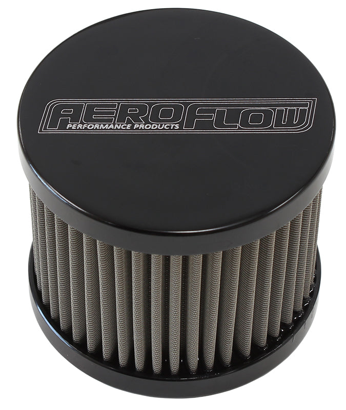 Aeroflow Stainless Steel Billet Breather  -8AN Female, Polished Finish