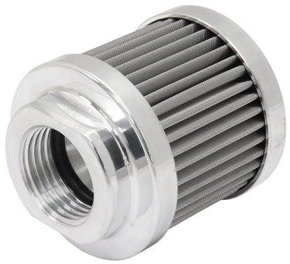 Aeroflow Stainless Steel Small Billet Breather  -10AN Female, Polished Finish