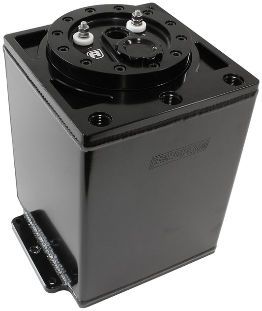 Triple EFI Pump Compact Surge Tank - Black   7 Litre (1.85 Gal), -10 ORB Outlet With -8 ORB Return