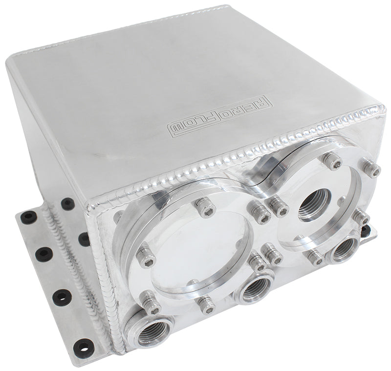 Dual EFI Pump Under-Car Surge Tank   Polished Finish, Use With AF49-1014 Pumps