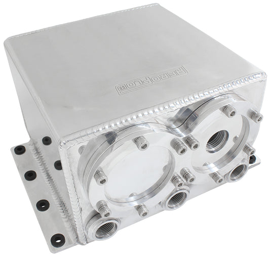 Dual EFI Pump Under-Car Surge Tank   Polished Finish, Use With AF49-1014 Pumps