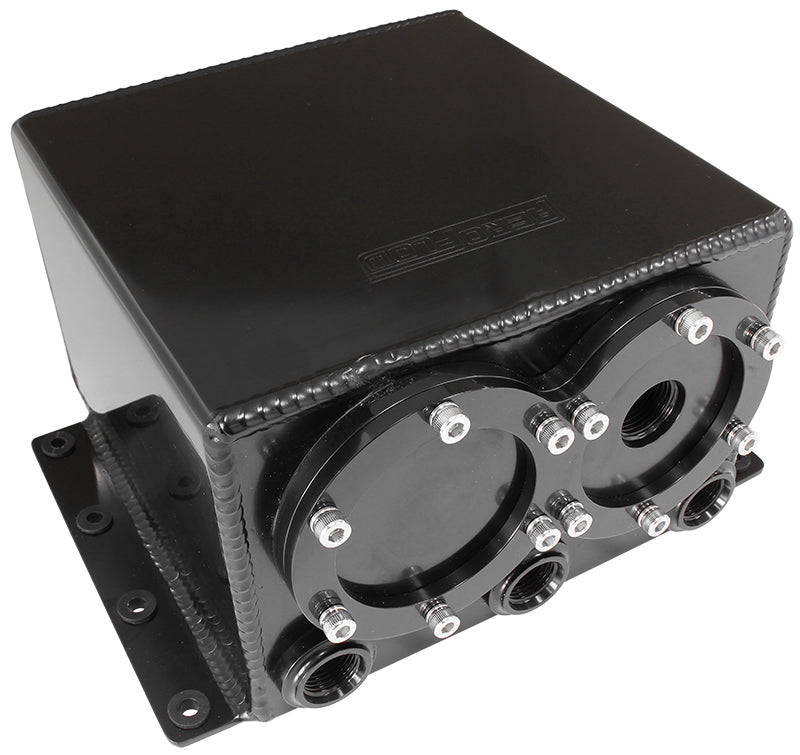 Dual EFI Pump Under-Car Surge Tank   Black Finish, Use With AF49-1014 Pumps 3.8L (1 Gallon) capacity