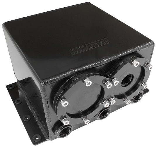 Dual EFI Pump Under-Car Surge Tank   Black Finish, Use With AF49-1014 Pumps 3.8L (1 Gallon) capacity