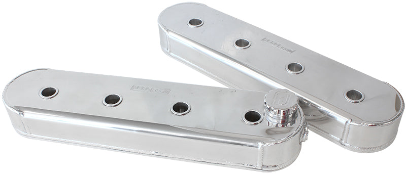 GM LS Series Fabricated Billet Valve Covers  Polished Finish. Sold as a Pair