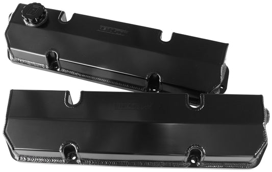 Late V8 Holden Series Fabricated Billet Valve Covers  Black Finish. Sold as a Pair