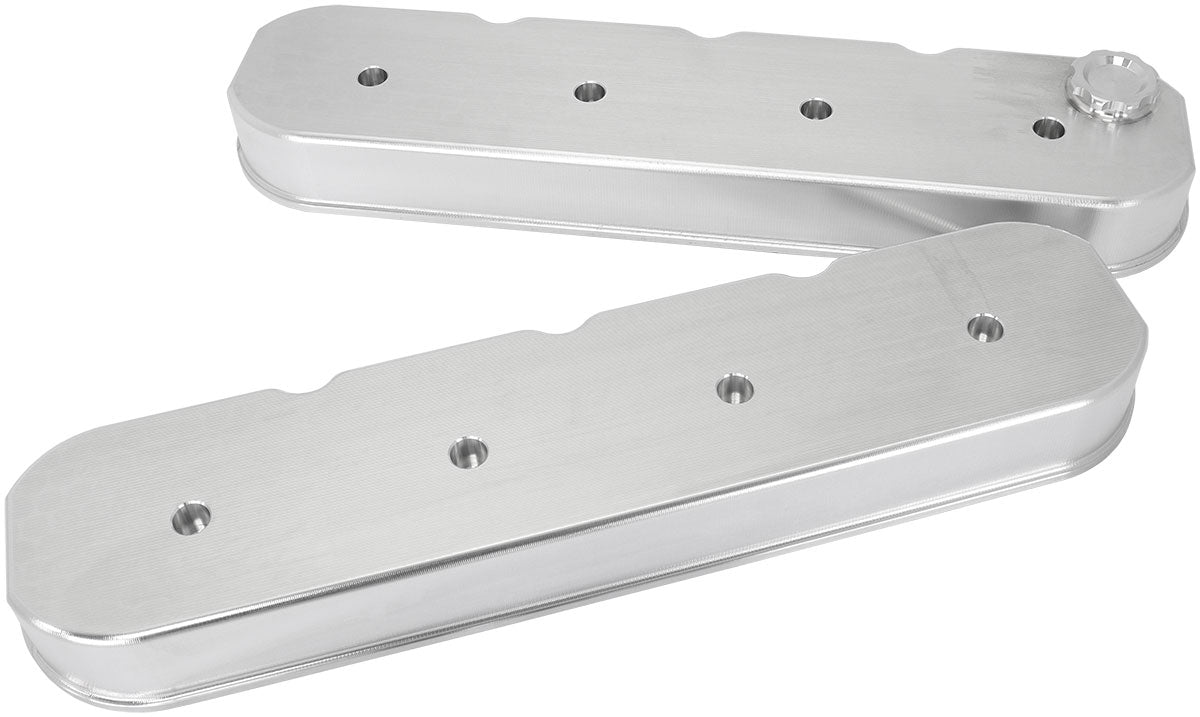 Aeroflow GM LS Billet Valve Cover Set, Raw Finish with No Logo   Suit GM LS Series Engines. No Coil Mounts