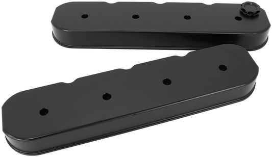 Aeroflow GM LS Billet Valve Cover Set, Black Finish with No Logo   Suit GM LS Series Engines. No Coil Mounts
