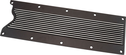 GM LS1 Finned Valley Plate, Black Finish   Suit GM LS1 Series