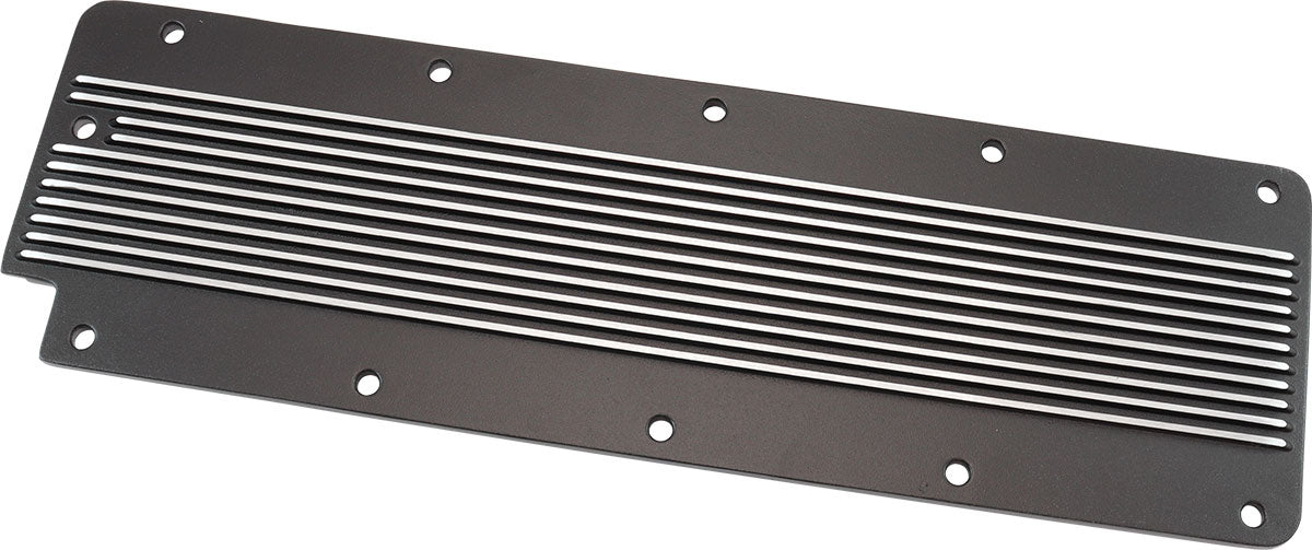 Aeroflow GM LS Finned Valley Plate, Black Finish   Suit GM LS2, LS3, LSX Series
