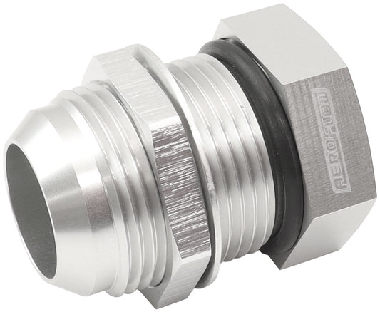Bolt In Breather Bulkhead -10   Silver Finish