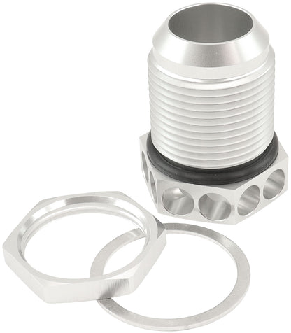 Bolt In Breather Bulkhead -10   Silver Finish