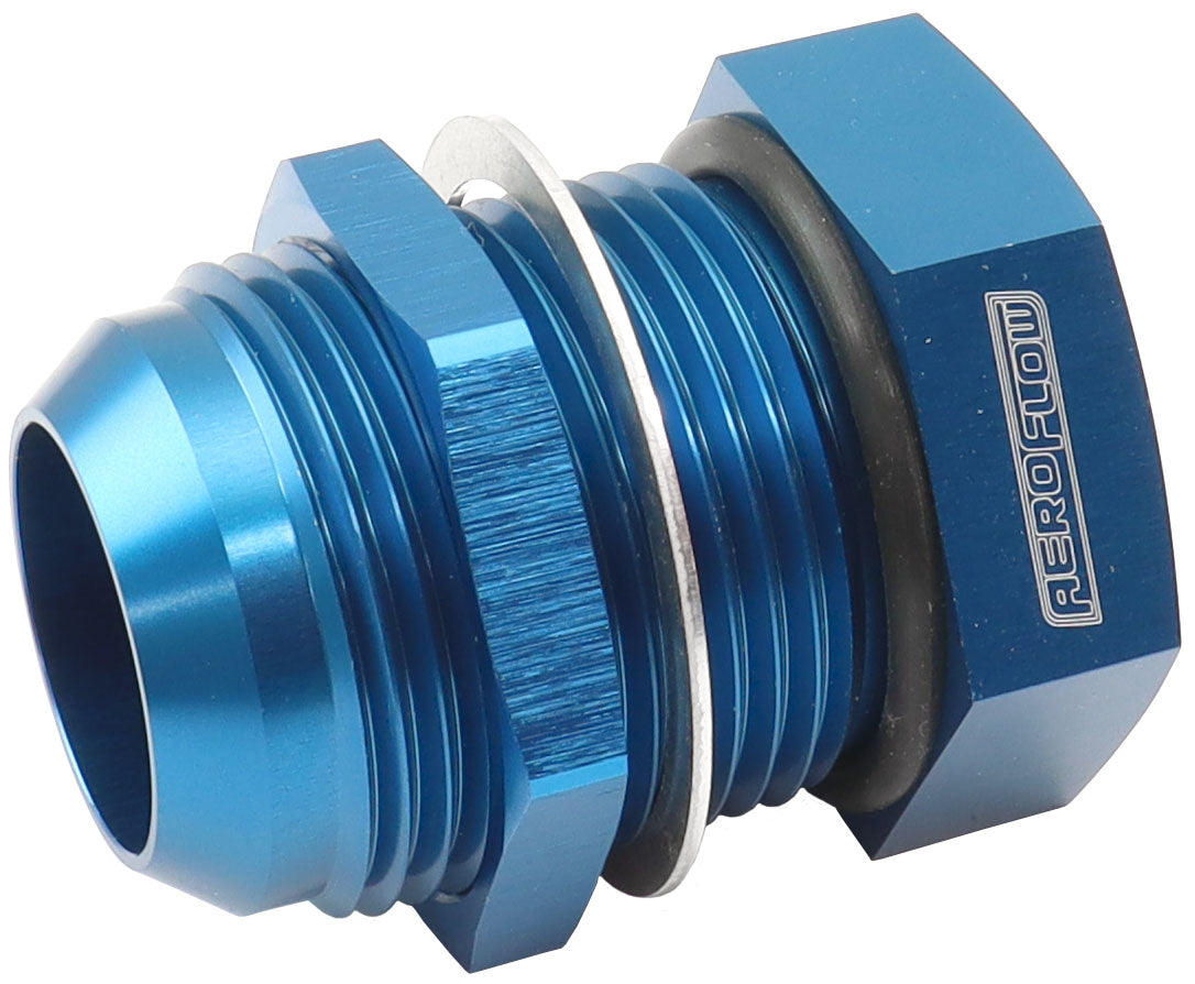 Bolt In Breather Bulkhead -12   Blue Finish