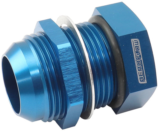 Bolt In Breather Bulkhead -12   Blue Finish