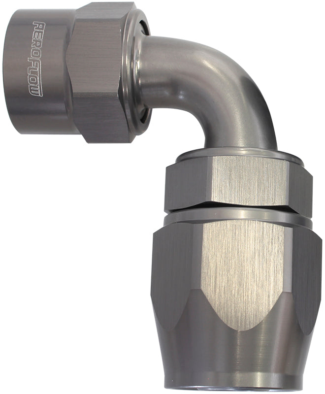 Kryptalon® Series Lightweight One Piece Swivel 90° Hose End -12AN   Titanium Finish. Suits Kryptalon® Series Hose