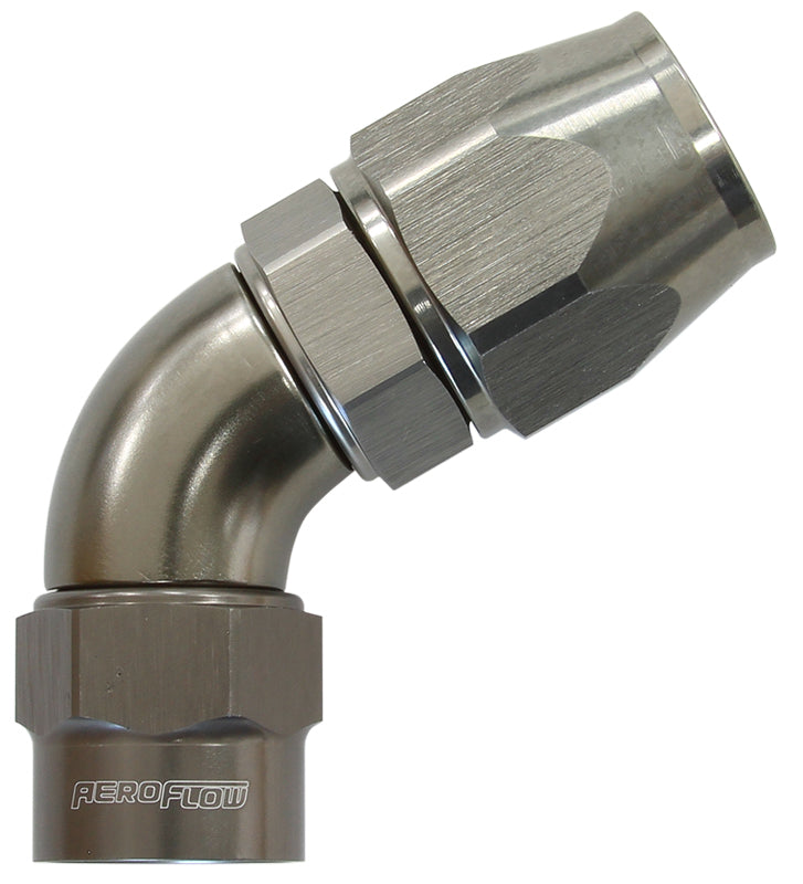 Kryptalon® Series Heavy Duty One Piece Swivel 60° Hose End -8AN  Titanium Finish. Suits Kryptalon® Series Hose