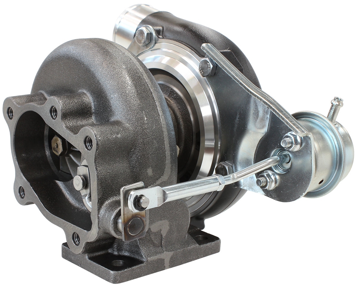 BOOSTED 4647 .64 Turbocharger 475HP, Hi Temp Black Finish   Internal Wastegate, T25 / T28 Inlet Flange, 5-Bolt Exhaust Flange