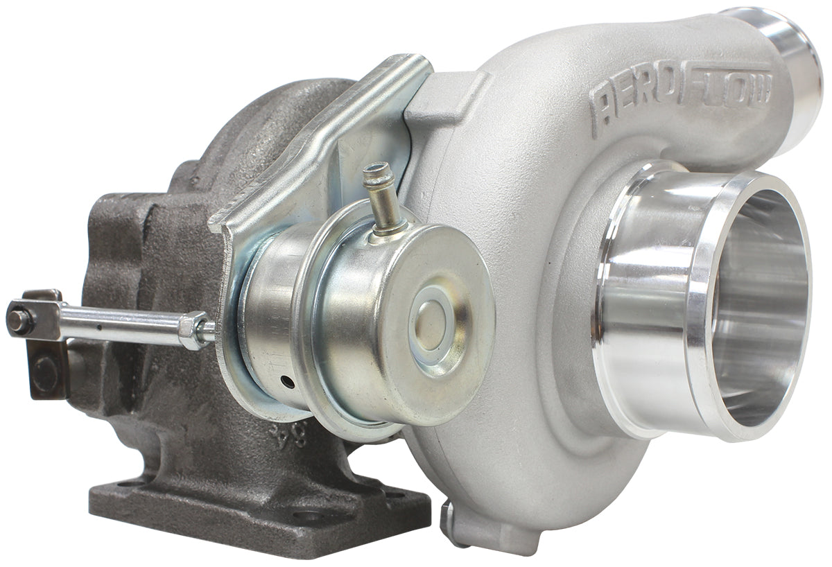 BOOSTED 4647 .64 Turbocharger 475HP, Natural Cast Finish   Internal Wastegate, T25 / T28 Inlet Flange, 5-Bolt Exhaust Flange