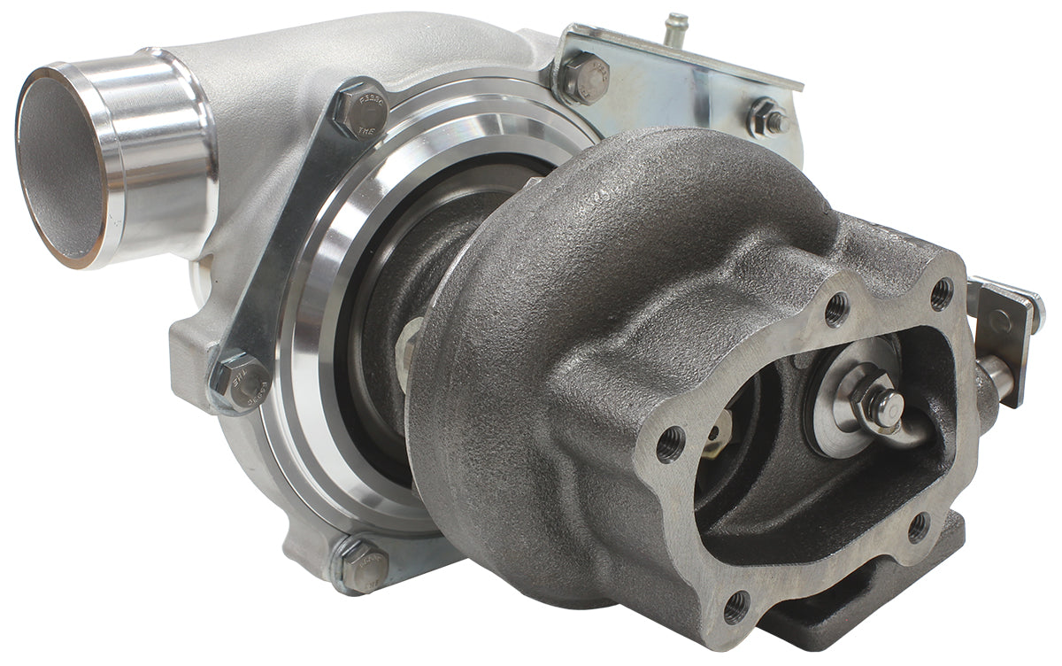 BOOSTED 4647 .64 Turbocharger 475HP, Natural Cast Finish   Internal Wastegate, T25 / T28 Inlet Flange, 5-Bolt Exhaust Flange