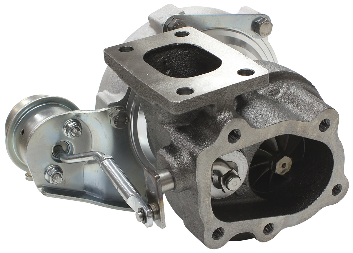BOOSTED 4647 .64 Turbocharger 475HP, Natural Cast Finish   Internal Wastegate, T25 / T28 Inlet Flange, 5-Bolt Exhaust Flange