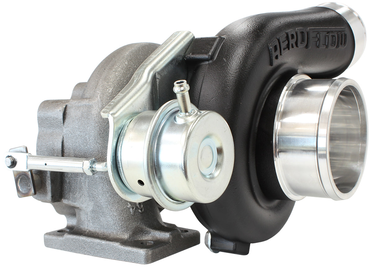 BOOSTED 4647 .86 Turbocharger 475HP, Hi Temp Black Finish   Internal Wastegate, T25 / T28 Inlet Flange, 5-Bolt Exhaust Flange