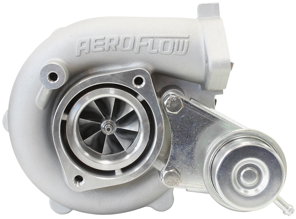 BOOSTED 4647 NISSAN .64 Turbocharger 440HP, Natural Cast Finish   Internal Wastegate, T25 / T28 Inlet Flange, 5-Bolt Exhaust Flange