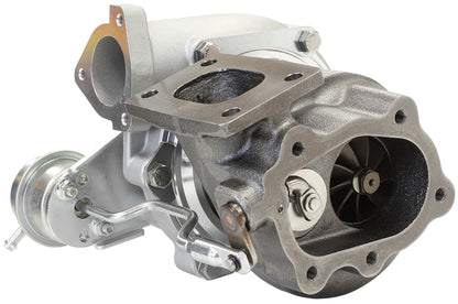 BOOSTED 4647 NISSAN .64 Turbocharger 440HP, Natural Cast Finish   Internal Wastegate, T25 / T28 Inlet Flange, 5-Bolt Exhaust Flange