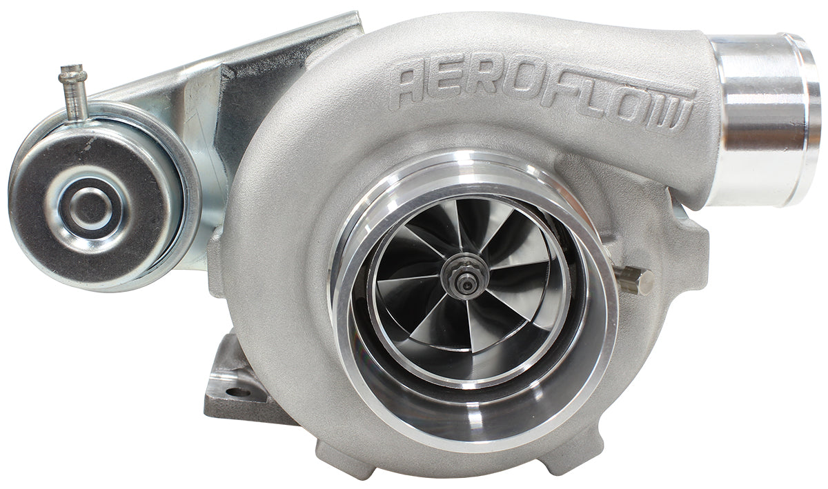 BOOSTED 5447 .64 Turbocharger 495HP, Natural Cast Finish   Internal Wastegate, T25 / T28 Inlet Flange, 5-Bolt Exhaust Flange