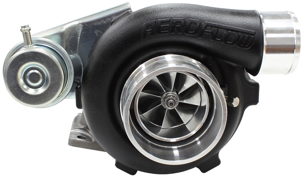 BOOSTED 5447 .64 Turbocharger 495HP, Hi Temp Black Finish   Internal Wastegate, T25 / T28 Inlet Flange, 5-Bolt Exhaust Flange