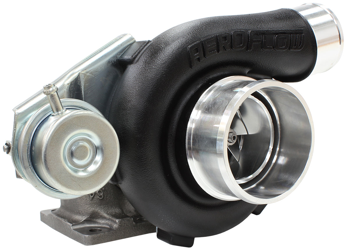 BOOSTED 5447 .64 Turbocharger 495HP, Hi Temp Black Finish   Internal Wastegate, T25 / T28 Inlet Flange, 5-Bolt Exhaust Flange