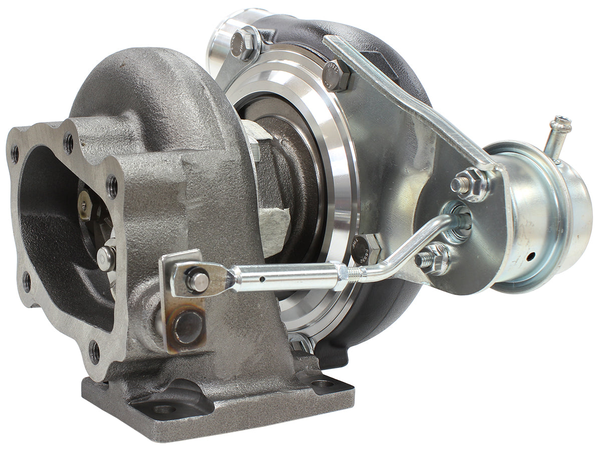 BOOSTED 5447 .64 Turbocharger 495HP, Hi Temp Black Finish   Internal Wastegate, T25 / T28 Inlet Flange, 5-Bolt Exhaust Flange