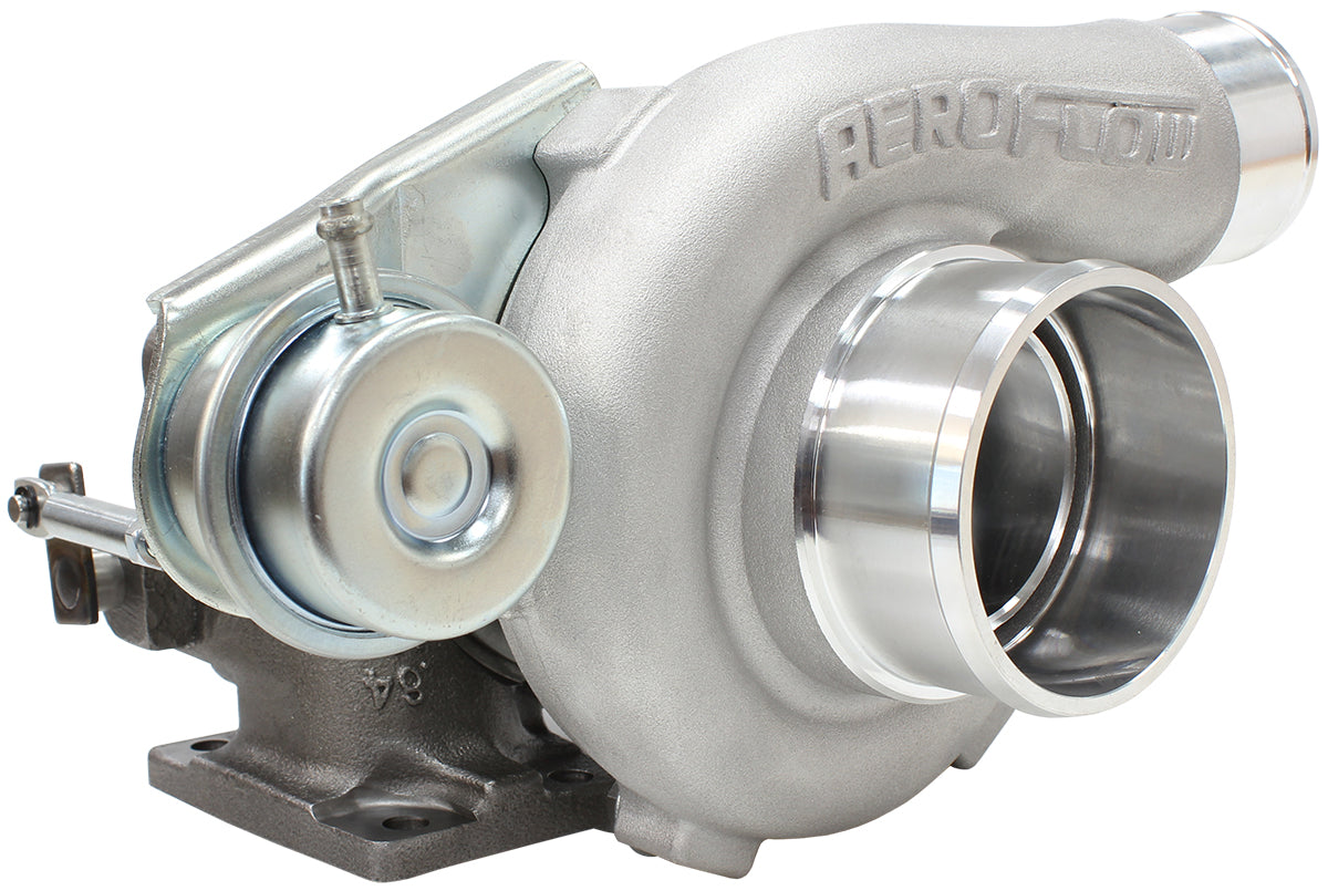 BOOSTED 5447 .64 Turbocharger 495HP, Natural Cast Finish   Internal Wastegate, T25 / T28 Inlet Flange, 5-Bolt Exhaust Flange