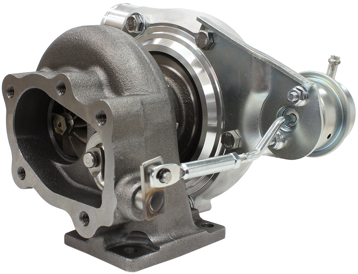 BOOSTED 5447 .64 Turbocharger 495HP, Natural Cast Finish   Internal Wastegate, T25 / T28 Inlet Flange, 5-Bolt Exhaust Flange