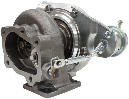 BOOSTED 5447 .64 Turbocharger 495HP, Natural Cast Finish   Internal Wastegate, T25 / T28 Inlet Flange, 5-Bolt Exhaust Flange