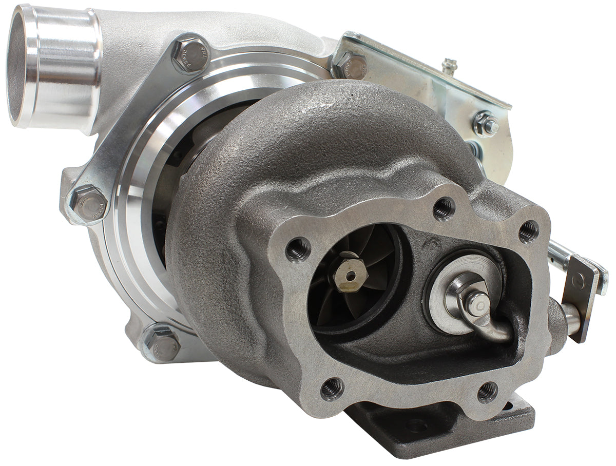 BOOSTED 5447 .64 Turbocharger 495HP, Natural Cast Finish   Internal Wastegate, T25 / T28 Inlet Flange, 5-Bolt Exhaust Flange