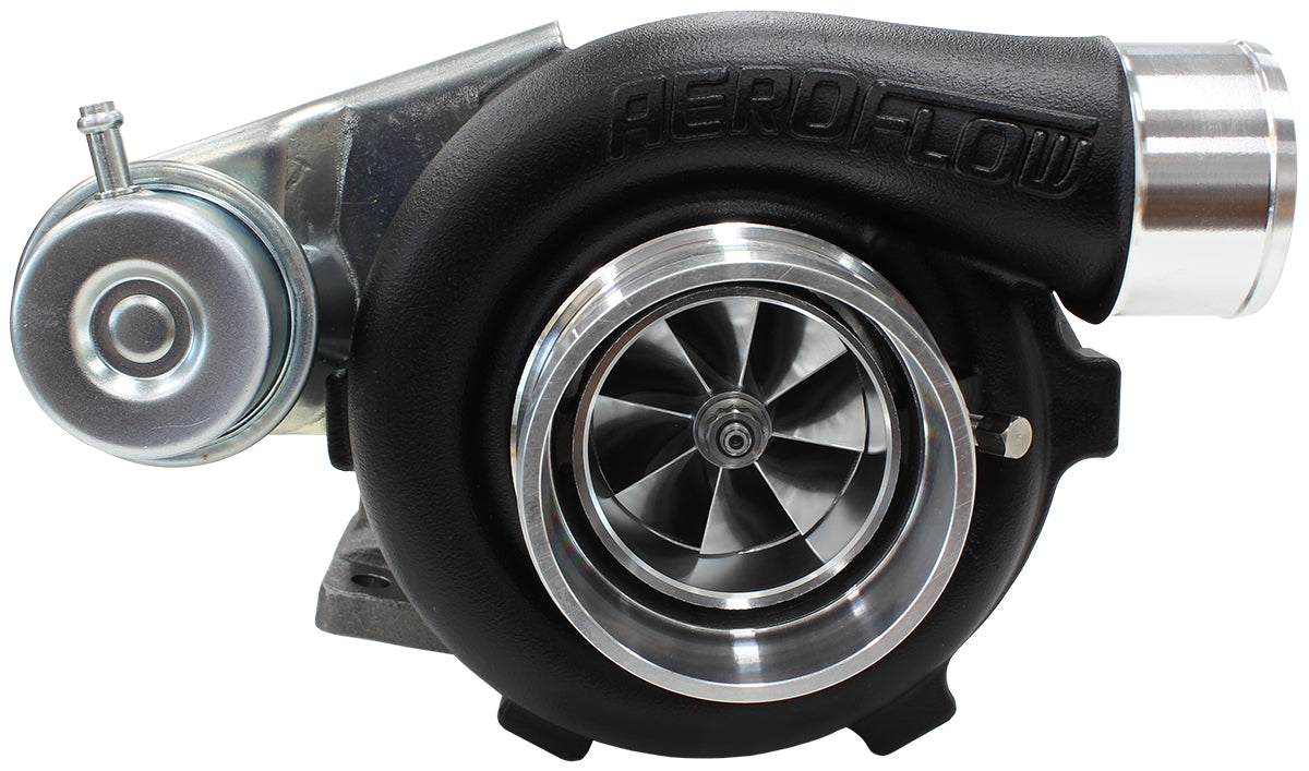 BOOSTED 5447 .86 Turbocharger 495HP, Hi Temp Black Finish   Internal Wastegate, T25 / T28 Inlet Flange, 5-Bolt Exhaust Flange