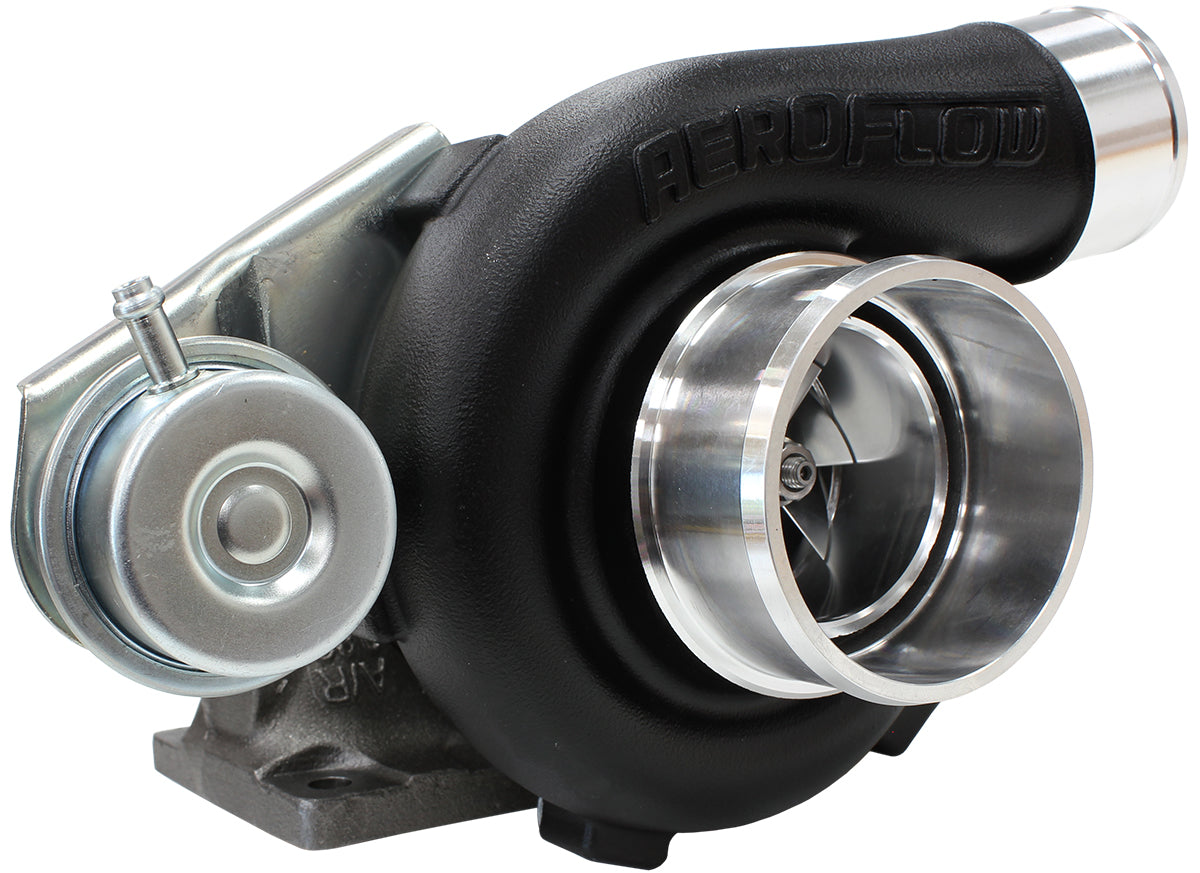 BOOSTED 5447 .86 Turbocharger 495HP, Hi Temp Black Finish   Internal Wastegate, T25 / T28 Inlet Flange, 5-Bolt Exhaust Flange