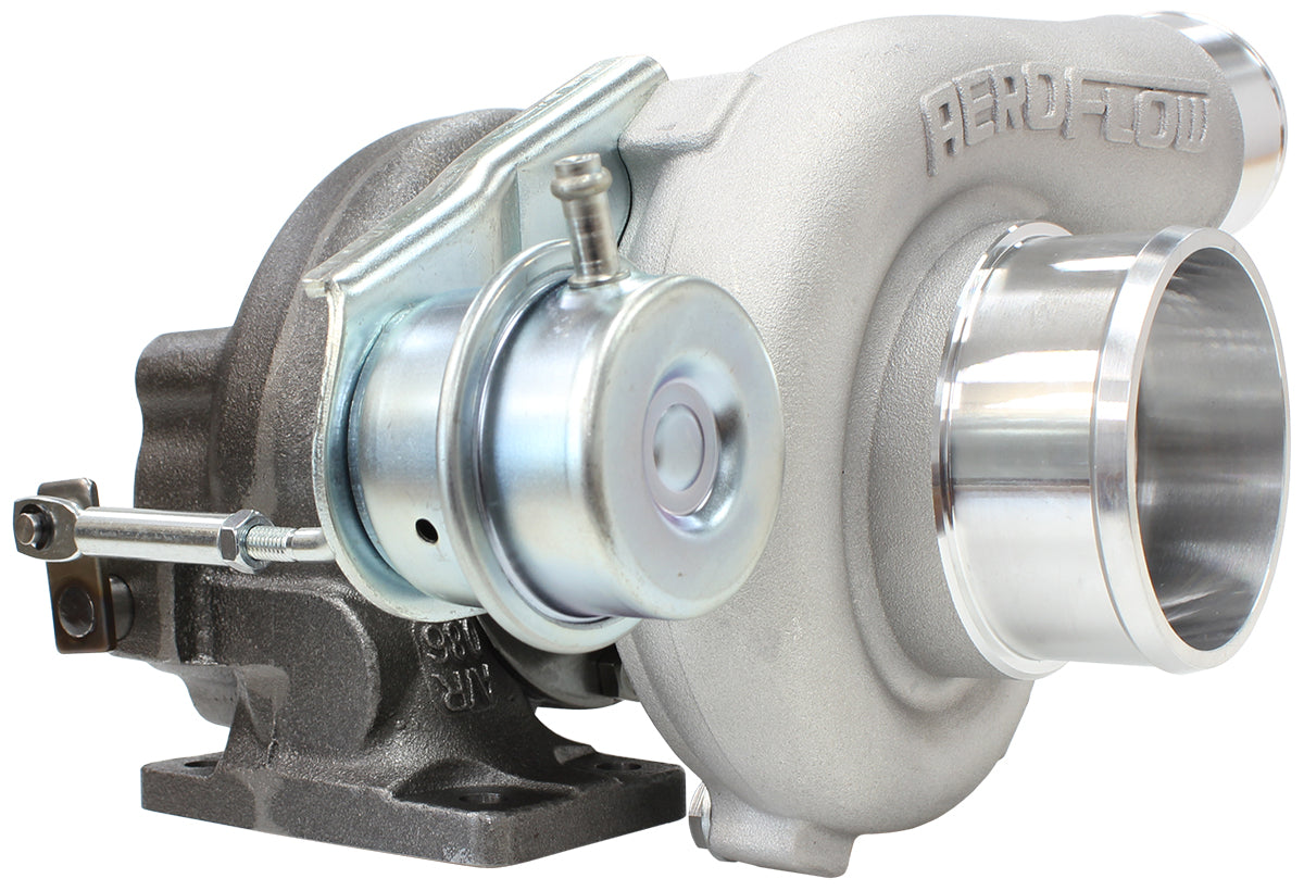 BOOSTED 5447 .86 Turbocharger 495HP, Natural Cast Finish   Internal Wastegate, T25 / T28 Inlet Flange, 5-Bolt Exhaust Flange
