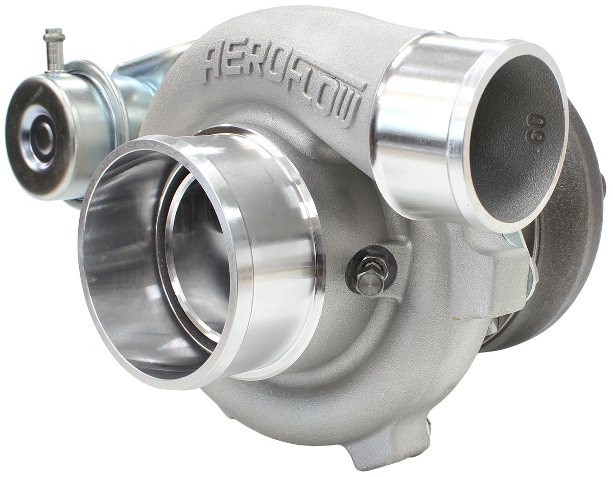 BOOSTED 5447 .86 Turbocharger 495HP, Natural Cast Finish   Internal Wastegate, T25 / T28 Inlet Flange, 5-Bolt Exhaust Flange