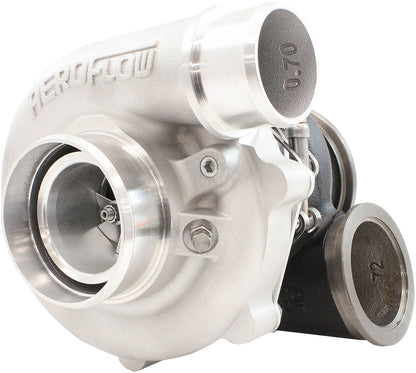 BOOSTED 4849 .72 Turbocharger 550HP, Natural Cast Finish   External Wastegate, V-Band Inlet & Exhaust Flanges
